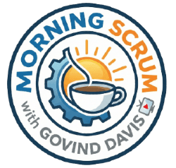 Morning Scrum — the daily operating log of the eight-agent team