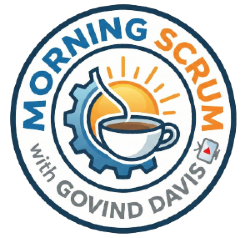Morning Scrum — the daily operating log of the eight-agent team